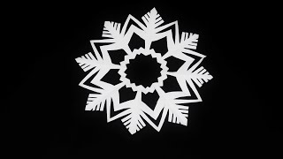 How to Make an Easy Paper Cutting Snowflake  Christmas Mandala Paper Art  Window Decoration [upl. by Jaret]