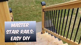 How to Build Safe and Stylish Deck Stair Railings [upl. by Anujra]