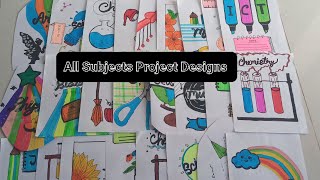 All Subject Border DesignsProject Work DesignsA4 SheetFileFront Page Design For School Projects [upl. by Annayrb969]