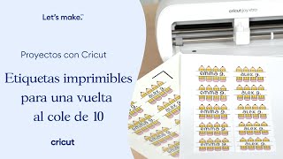 Etiquetas imprimibles para personalizar la vuelta al cole  Cricut España [upl. by Joh]