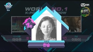 LEE HI  한숨 BREATHE 0317 M COUNTDOWN  NO1 OF THE WEEK [upl. by Arte]