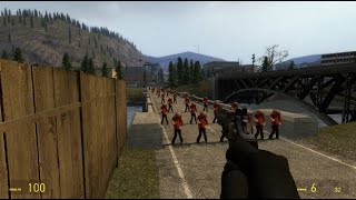 Garrys Mod cleaning a zombie invasion in gmfork map [upl. by Ynitsed58]