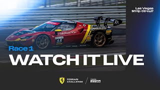 Ferrari Challenge North America  Las Vegas Race 1 [upl. by Anaugahs]