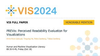 PREVis Perceived Readability Evaluation for Visualizations  Fast Forward  VIS 2024 [upl. by Azile305]