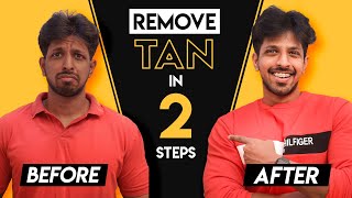 DETAN IN 2 STEPS  Tan Removal Face Mask Best Sunscreen  Men amp Women [upl. by Laura]