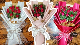 Simple Flower Rose Bouquet Tutorial [upl. by Clemmie]