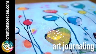 art journaling pretties with negative painting [upl. by Hyatt]