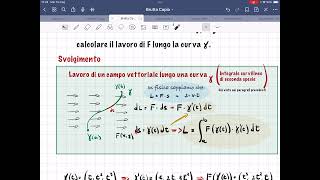 Lavoro di un campo vettoriale lungo una curva Esercizio [upl. by Paige]