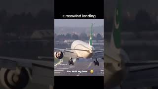 CrossWind Landing 😱  PIA Vs EMIRATES [upl. by Marrilee]