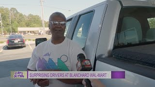 Cares Krewe surprises Blanchard WalMart gas customers [upl. by Eseeryt]