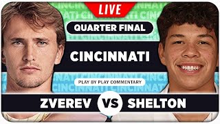 ZVEREV vs SHELTON • ATP Cincinnati 2024 QF • LIVE Tennis Play by Play Stream [upl. by Adamis]