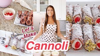 My Cannoli Recipe  Homemade Shells amp Filling [upl. by Akiner]