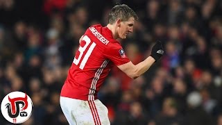 MAN UNITED 40 WIGAN ATHLETIC  SCHWEINSTEIGER GOAL SEALS WIN [upl. by Peatroy]