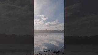 See the beautiful fluffy cloud reflections and misty fog over Presque Isle eriepennsylvania [upl. by Oicam]