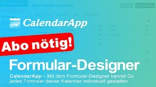 CalendarApp – FormularDesigner für dein Belegungskalender [upl. by Ahsel]