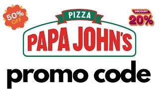 papa johns pizza coupon code I papa johns pizza promo code today [upl. by Henden]