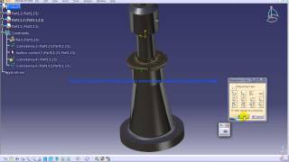 Catia V5 TutorialP4 Assemble Screw JackOffset ConstraintMechanical Design Engineering [upl. by Dickerson]