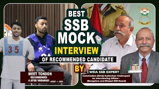 🔥धमाकेदार Best SSB Mock Interview of Recommended Candidate  Best NDASSB Coaching in Lko IndiaWDA [upl. by Enitsuga]