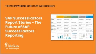 SAP SuccessFactors Report Stories  The Future of SAP SuccessFactors Reporting [upl. by Enilasor]