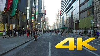 Walking around Ginza  Tokyo  銀座  4K Ultra HD [upl. by Yrram]