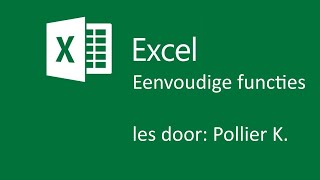 MS Excel Functies invoegen in MS Excel [upl. by Tunnell]