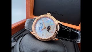 Обзор часов Blancpain Leman Moonphase 34 mm 23603691A55 [upl. by Gallard972]