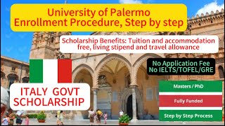 Enrollment Procedure of University of Palermo Italy  noielts master phd [upl. by Aihsoem]