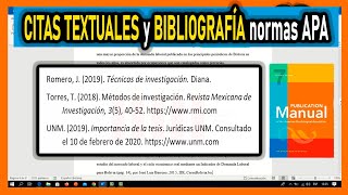 CITAS TEXTUALES y REFERENCIAS BIBLIOGRÁFICAS Normas APA 7ma Edición [upl. by Ahsieka483]