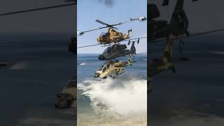 Iranian Helicopter Dangerous Action on Israeli Warships over the sea  GTAv gta5 short [upl. by Bakki]