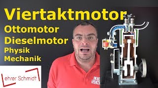 Viertaktmotor  Ottomotor  Dieselmotor  Mechanik  Physik  Lehrerschmidt [upl. by Collier]