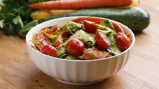 Summer Vegetable Pesto Ribbon Salad [upl. by Etteiluj]