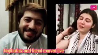 najiba faiz live  najiba and faisal marvat live video goes viral [upl. by Nocam57]