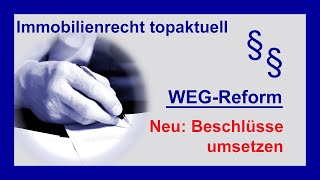 WEGVerwalter setzt Beschlüsse nicht um  Neues zum WEGRecht  Tutorial [upl. by Dominga186]