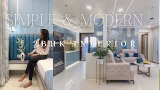 Simple amp Modern  2BHK home interior design  Interior Design ideas Runal Gateway Pune [upl. by Nitsirk]