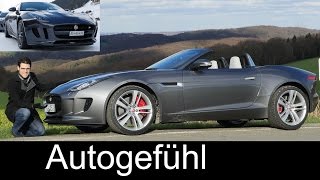 2017 Jaguar FTYPE Roadster V6 MHD vs FTYPE Coupé R V8 AWD comparison FULL REVIEW test driven [upl. by Jerold274]