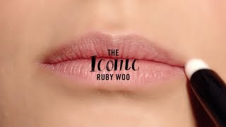 HOW TO The Iconic Ruby Woo  Lips Lips Lips  MAC Cosmetics [upl. by Ahsekin401]