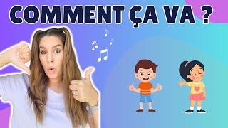 Bonjour les amis comment ça va   French song for kids [upl. by Arhsub]