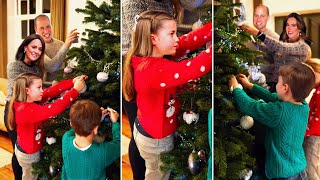 Catherine amp William HEARTWARMING MOMENT With Louis amp Charlotte As They Decorate the Christmas Tree [upl. by Rachel]