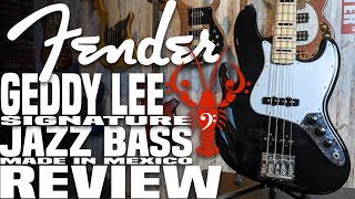 Fender Geddy Lee Jazz Bass MIM  The Mass Production of an Iconic Bass  LowEndLobster Review [upl. by Eisle208]