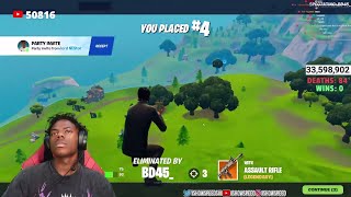 Hacker DDOS IShowSpeeds Server and Denies him 1st Win of OG Fortnite [upl. by Podvin]