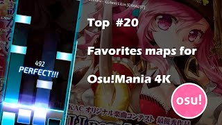 OsuMania  Top 20 Favorites maps [upl. by Bernarr]