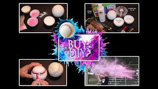 GENDER REVEAL BALL  DIY HOW TO make a Baby Shower Gender Reveal Exploding Baseball [upl. by Jaquenetta]