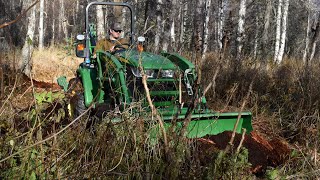 We Put The Homestead Tractor to Work Clearing Our Piece of Alaska [upl. by Rouvin730]