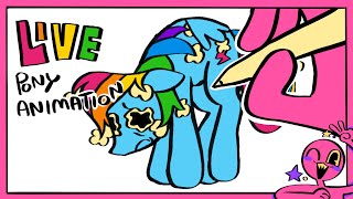 Part 2 Coloring in rainbow dash animation 🌈 [upl. by Ellenor]