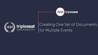 Creating One Set of Documents for Multiple Events [upl. by Femmine742]