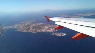 Airbus319 easyjet take off in mykonos [upl. by Hnad]