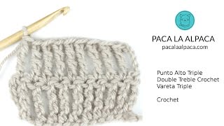 Punto Alto Triple Crochet  Double Treble Crochet  Vareta Triple [upl. by Alema]