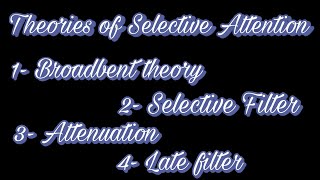 Selective attention  Theories of selective attention  Cocktails party effect  Attention [upl. by Lemuelah931]