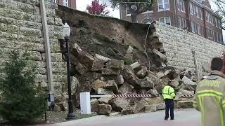 Retaining wall at Loras College collapses [upl. by Finnie247]