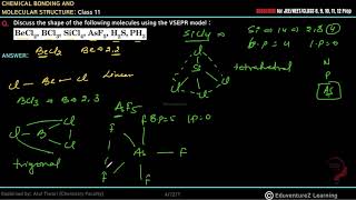 Discuss the shape of the following molecules using the VSEPR model [upl. by Haldes712]